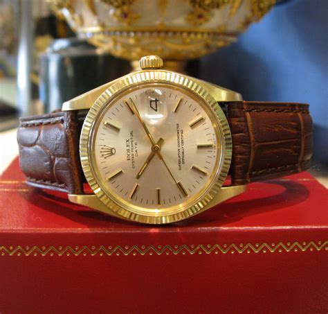 rolex mens watch with leather strap|vintage Rolex with leather strap.